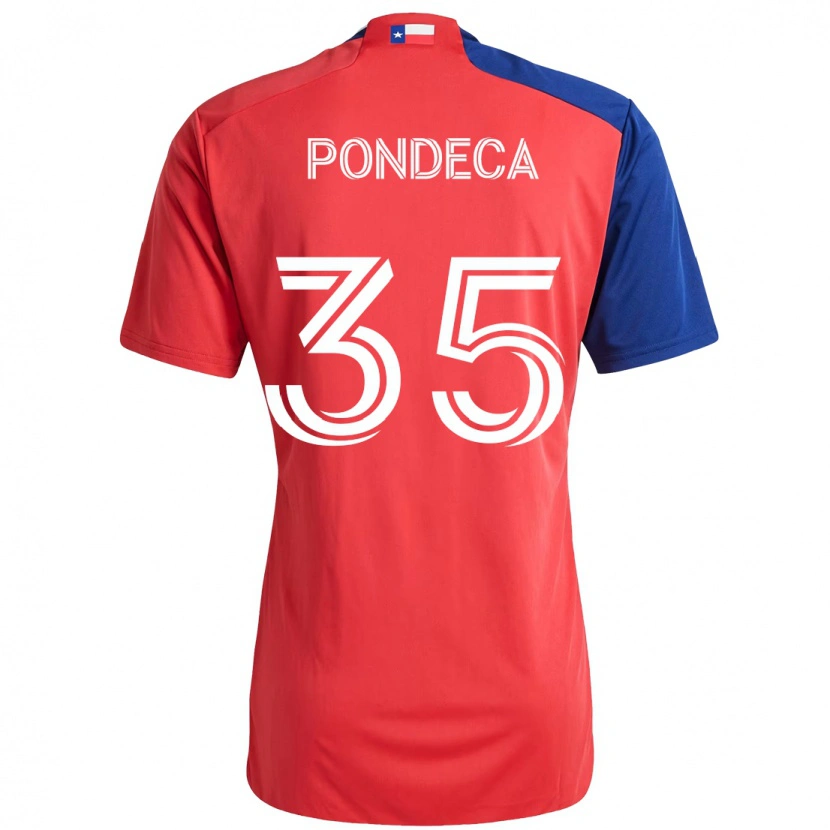 Danxen Kinder Tomas Pondeca #35 Rot Marineblau Heimtrikot Trikot 2025/26 T-Shirt Österreich