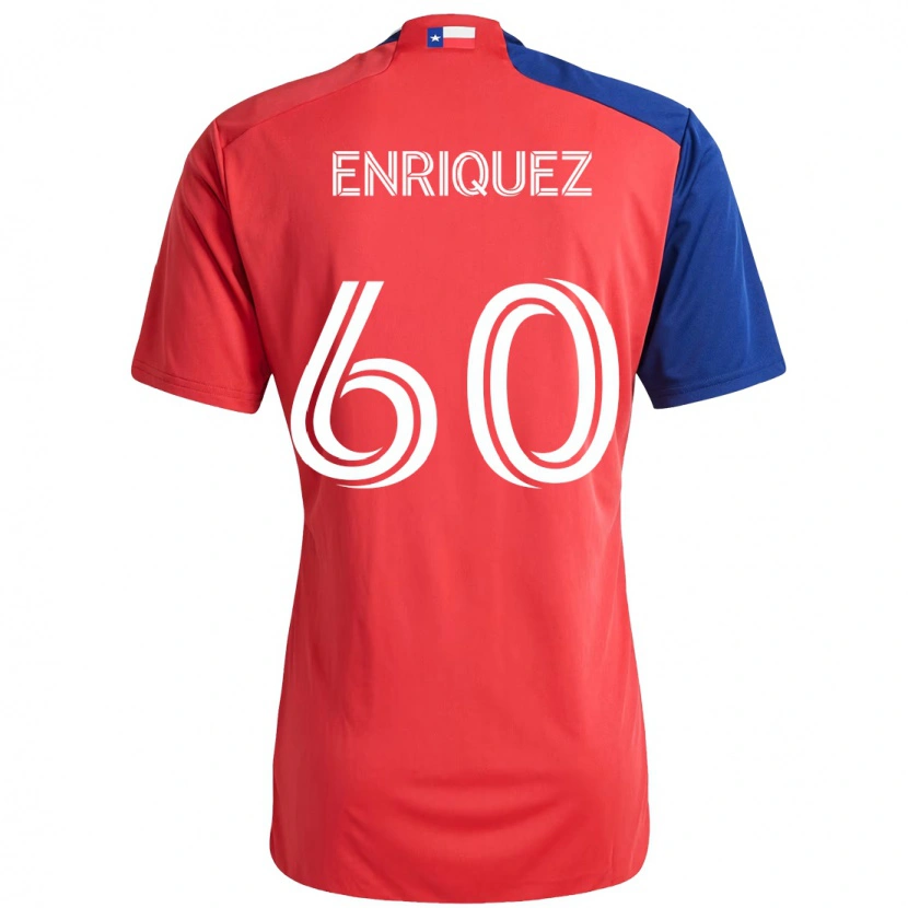 Danxen Kinder Fabian Enriquez #60 Rot Marineblau Heimtrikot Trikot 2025/26 T-Shirt Österreich