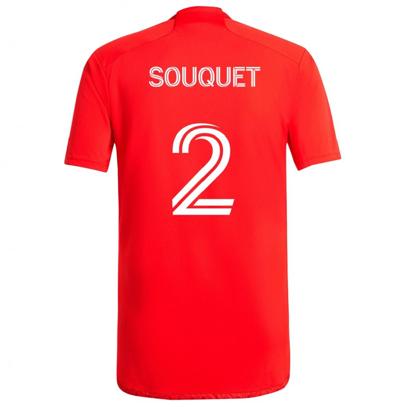 Danxen Kinder Arnaud Souquet #2 Rot Weiß Heimtrikot Trikot 2025/26 T-Shirt Österreich