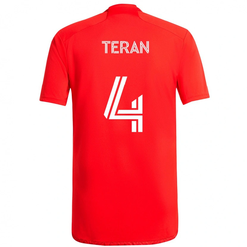 Danxen Kinder Carlos Terán #4 Rot Weiß Heimtrikot Trikot 2025/26 T-Shirt Österreich