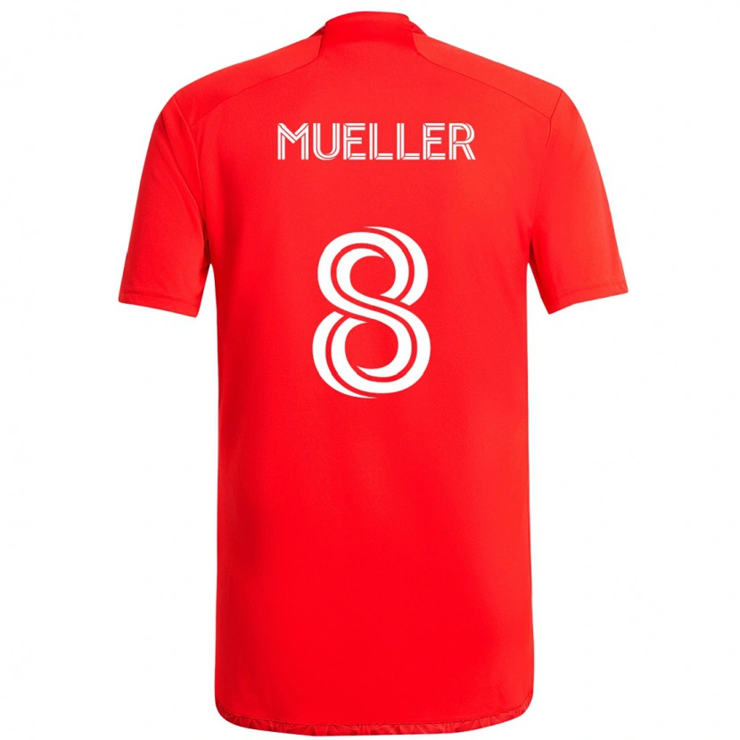 Danxen Kinder Chris Mueller #8 Rot Weiß Heimtrikot Trikot 2025/26 T-Shirt Österreich