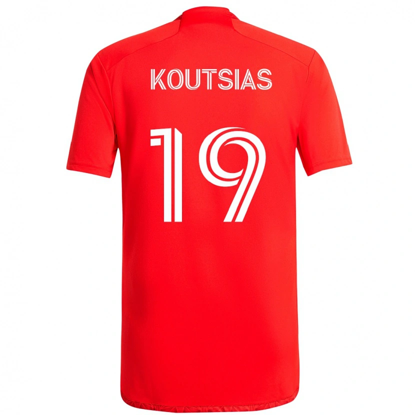 Danxen Kinder Georgios Koutsias #19 Rot Weiß Heimtrikot Trikot 2025/26 T-Shirt Österreich