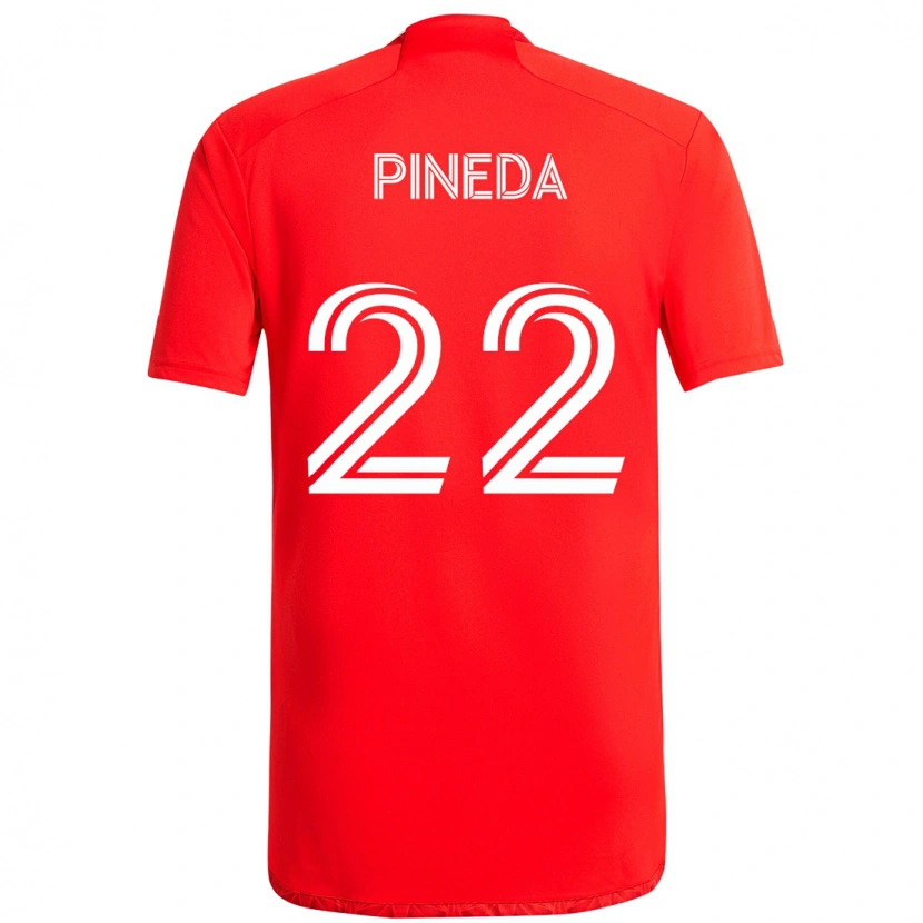 Danxen Kinder Mauricio Pineda #22 Rot Weiß Heimtrikot Trikot 2025/26 T-Shirt Österreich