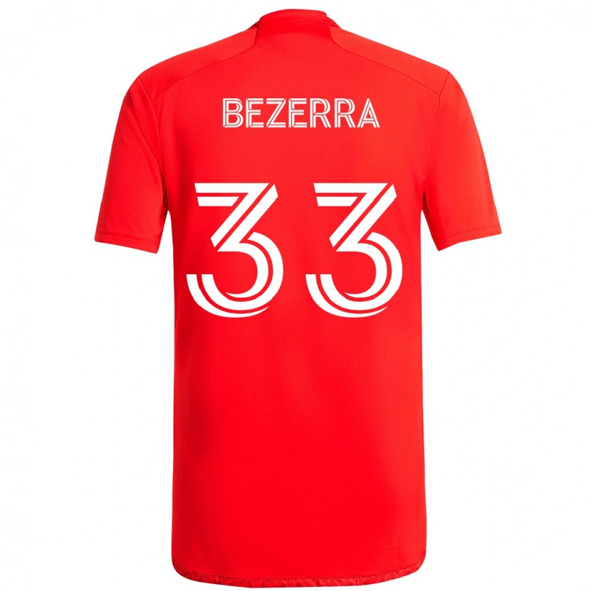 Danxen Kinder Victor Bezerra #33 Rot Weiß Heimtrikot Trikot 2025/26 T-Shirt Österreich