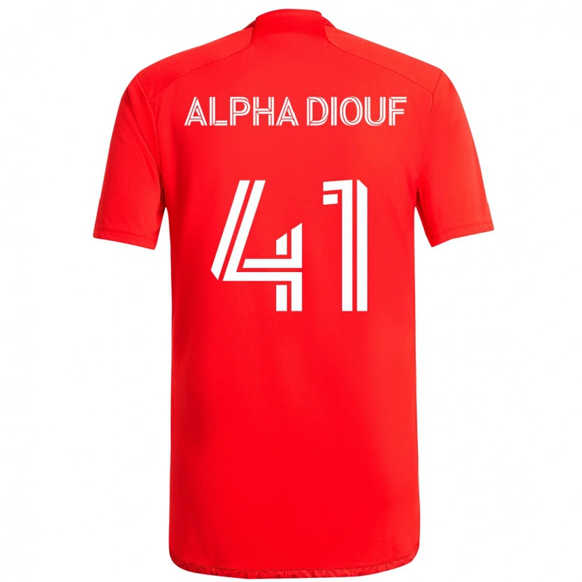 Danxen Kinder Jean Alpha Diouf #41 Rot Weiß Heimtrikot Trikot 2025/26 T-Shirt Österreich