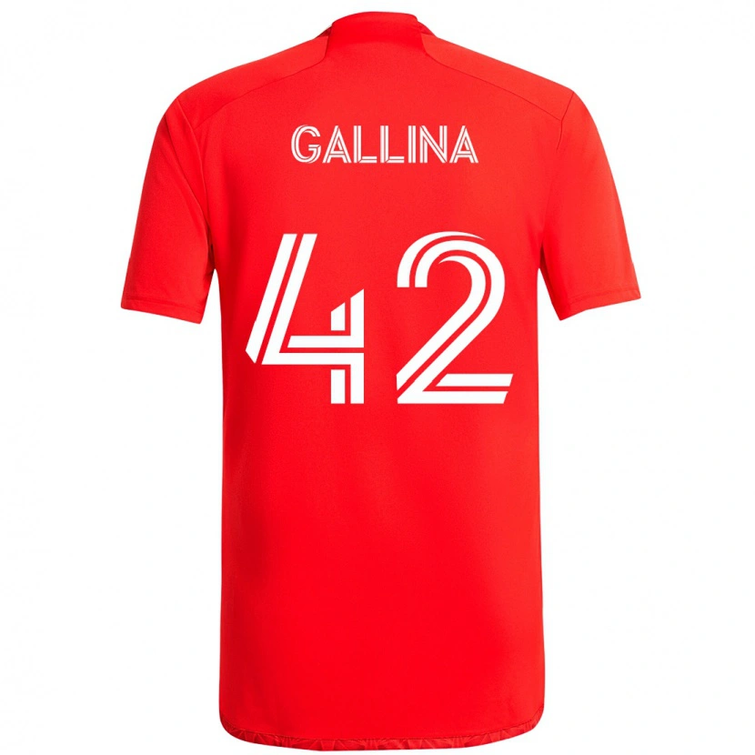 Danxen Kinder Henrique Gallina #42 Rot Weiß Heimtrikot Trikot 2025/26 T-Shirt Österreich
