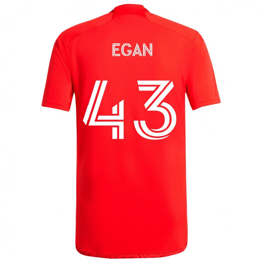 Danxen Kinder Noah Egan #43 Rot Weiß Heimtrikot Trikot 2025/26 T-Shirt Österreich