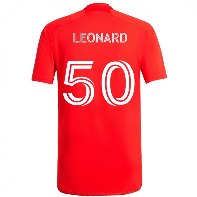 Danxen Kinder Eric Leonard #50 Rot Weiß Heimtrikot Trikot 2025/26 T-Shirt Österreich