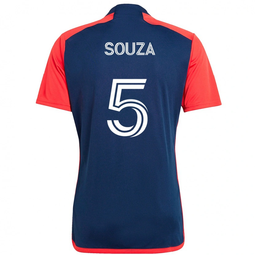Danxen Kinder Victor Souza #5 Blau Rot Heimtrikot Trikot 2025/26 T-Shirt Österreich