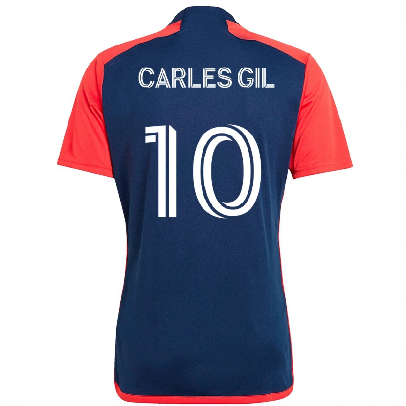 Danxen Kinder Carles Gil #10 Blau Rot Heimtrikot Trikot 2025/26 T-Shirt Österreich