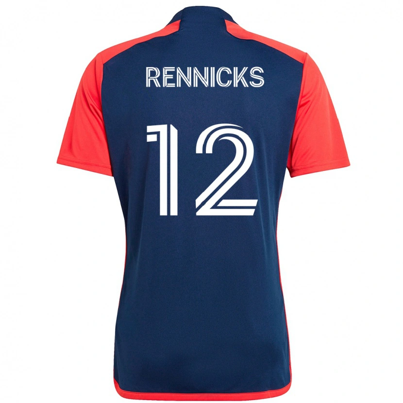 Danxen Kinder Justin Rennicks #12 Blau Rot Heimtrikot Trikot 2025/26 T-Shirt Österreich