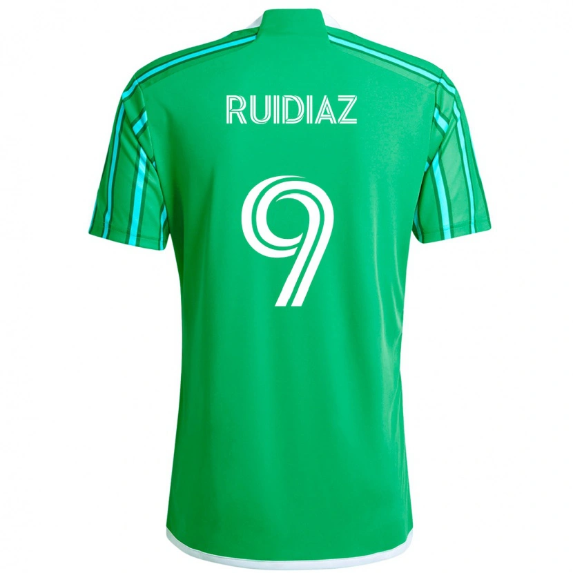 Danxen Kinder Raúl Ruidíaz #9 Grün Weiß Heimtrikot Trikot 2025/26 T-Shirt Österreich