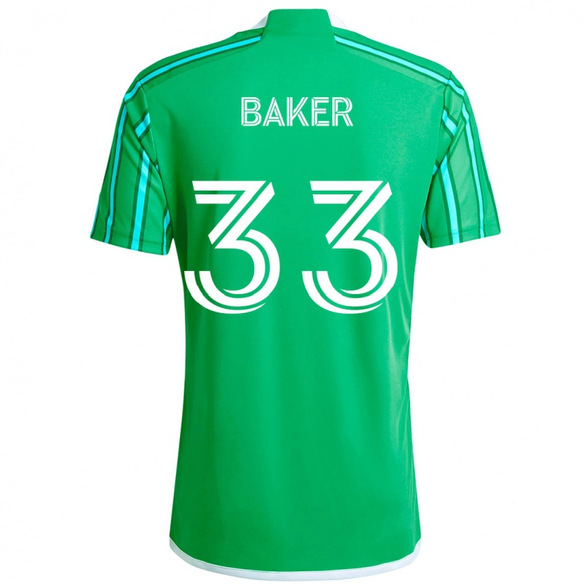 Danxen Kinder Cody Baker #33 Grün Weiß Heimtrikot Trikot 2025/26 T-Shirt Österreich