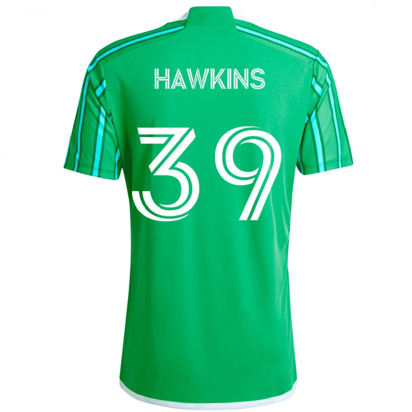Danxen Kinder Stuart Hawkins #39 Grün Weiß Heimtrikot Trikot 2025/26 T-Shirt Österreich