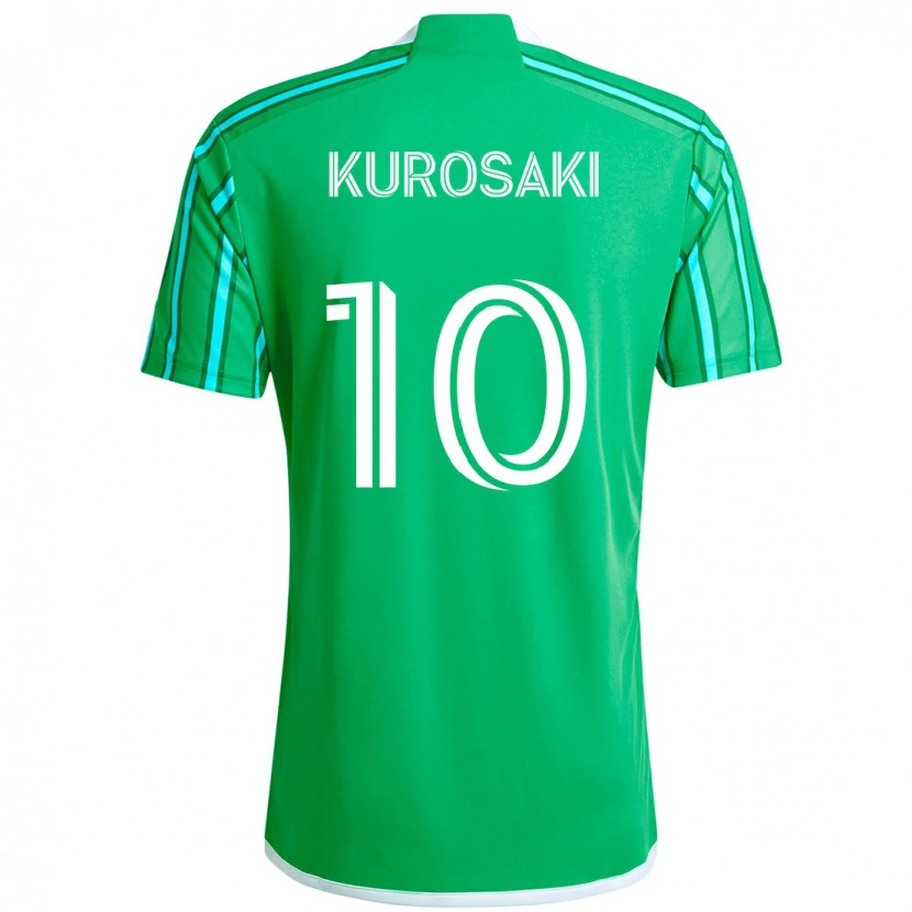 Danxen Kinder Yuuka Kurosaki #10 Grün Weiß Heimtrikot Trikot 2025/26 T-Shirt Österreich