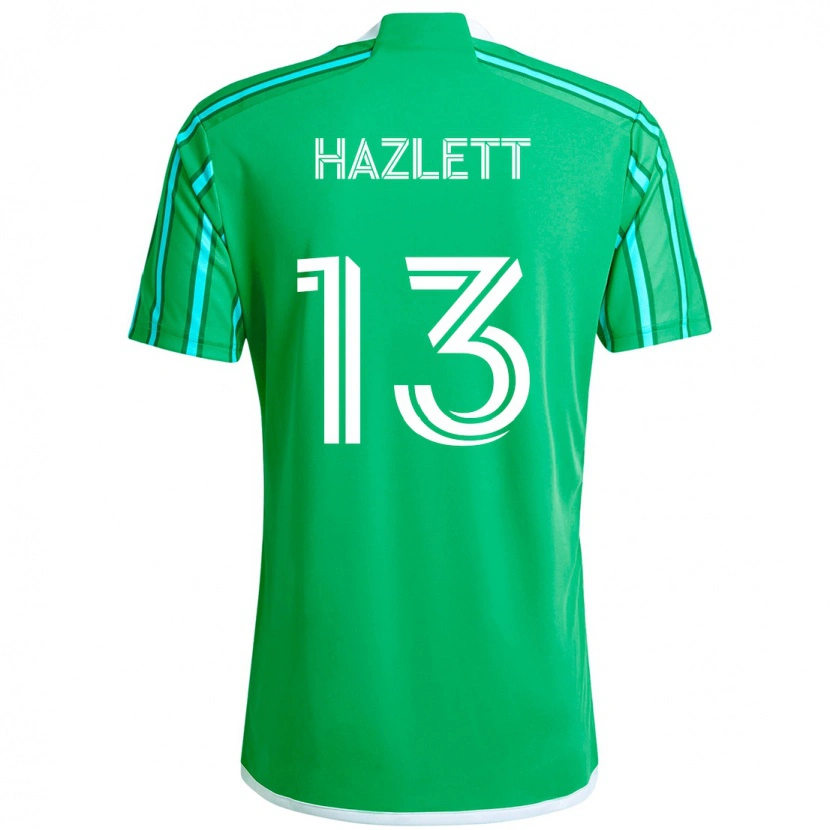 Danxen Kinder Kimberly Hazlett #13 Grün Weiß Heimtrikot Trikot 2025/26 T-Shirt Österreich