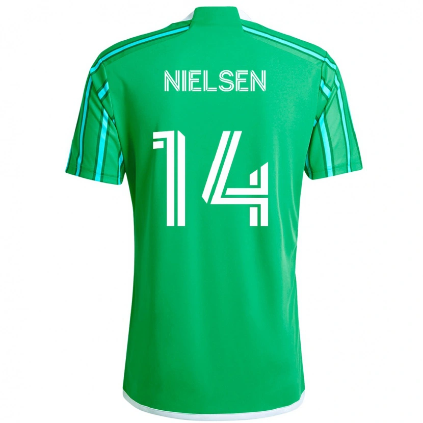 Danxen Kinder Taylor Nielsen #14 Grün Weiß Heimtrikot Trikot 2025/26 T-Shirt Österreich
