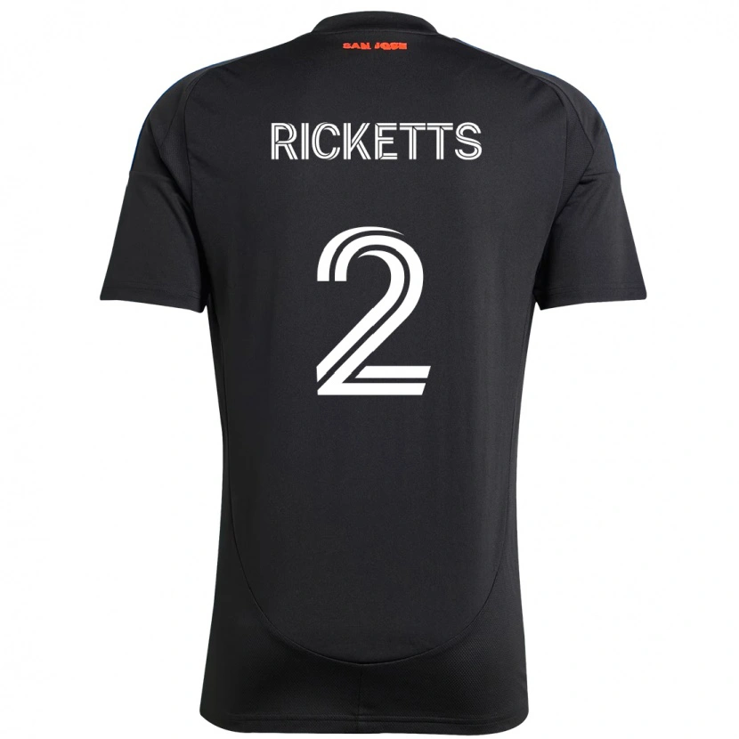 Danxen Kinder Jamar Ricketts #2 Schwarz Dunkelblau Heimtrikot Trikot 2025/26 T-Shirt Österreich