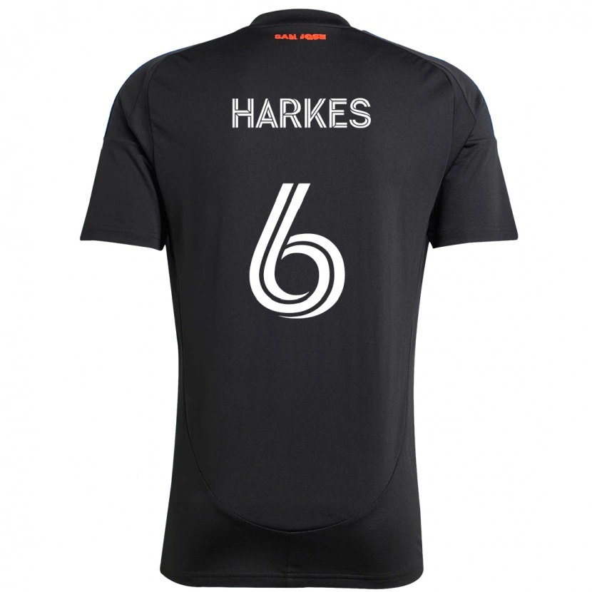 Danxen Kinder Ian Harkes #6 Schwarz Dunkelblau Heimtrikot Trikot 2025/26 T-Shirt Österreich