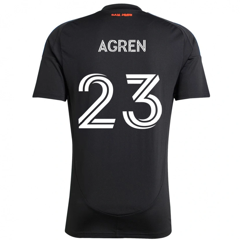 Danxen Kinder Oskar Agren #23 Schwarz Dunkelblau Heimtrikot Trikot 2025/26 T-Shirt Österreich