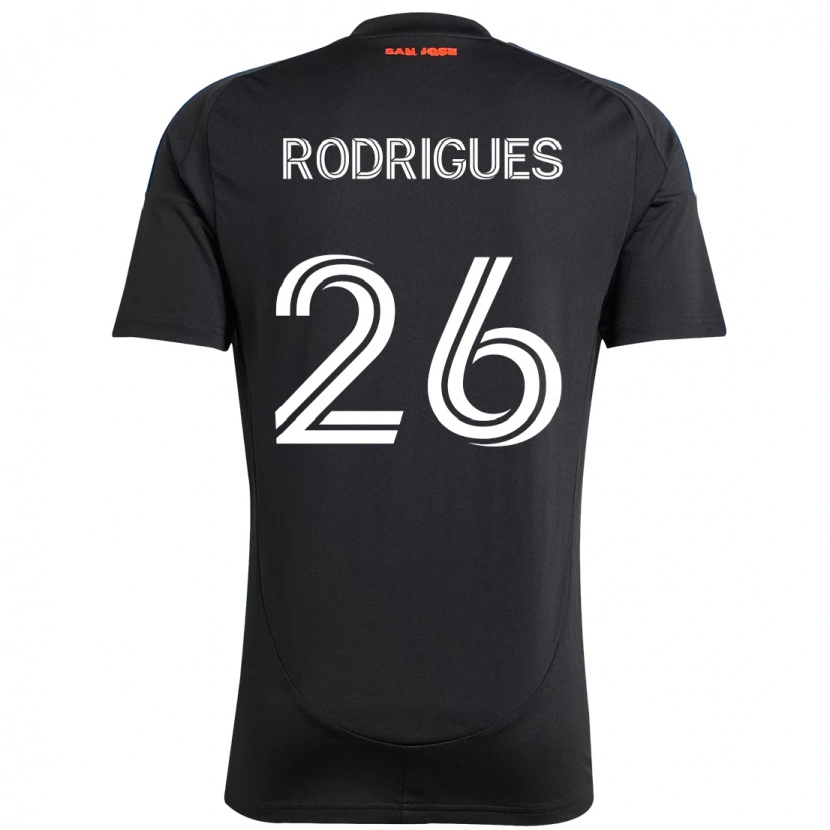 Danxen Kinder Rodrigues #26 Schwarz Dunkelblau Heimtrikot Trikot 2025/26 T-Shirt Österreich
