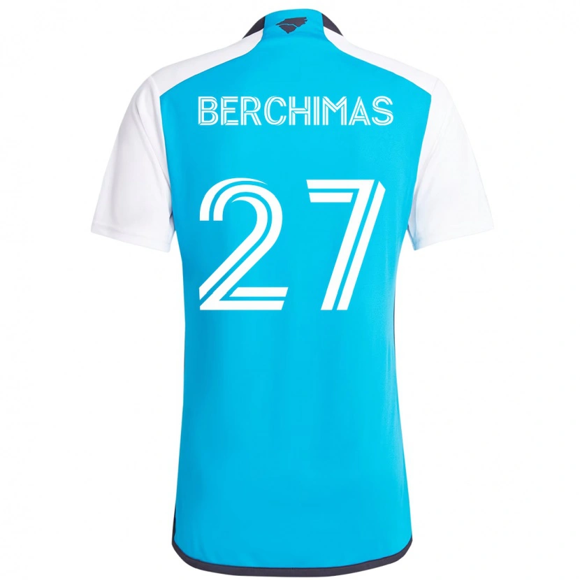 Danxen Kinder Nimfasha Berchimas #27 Himmelblau Weiß Heimtrikot Trikot 2025/26 T-Shirt Österreich