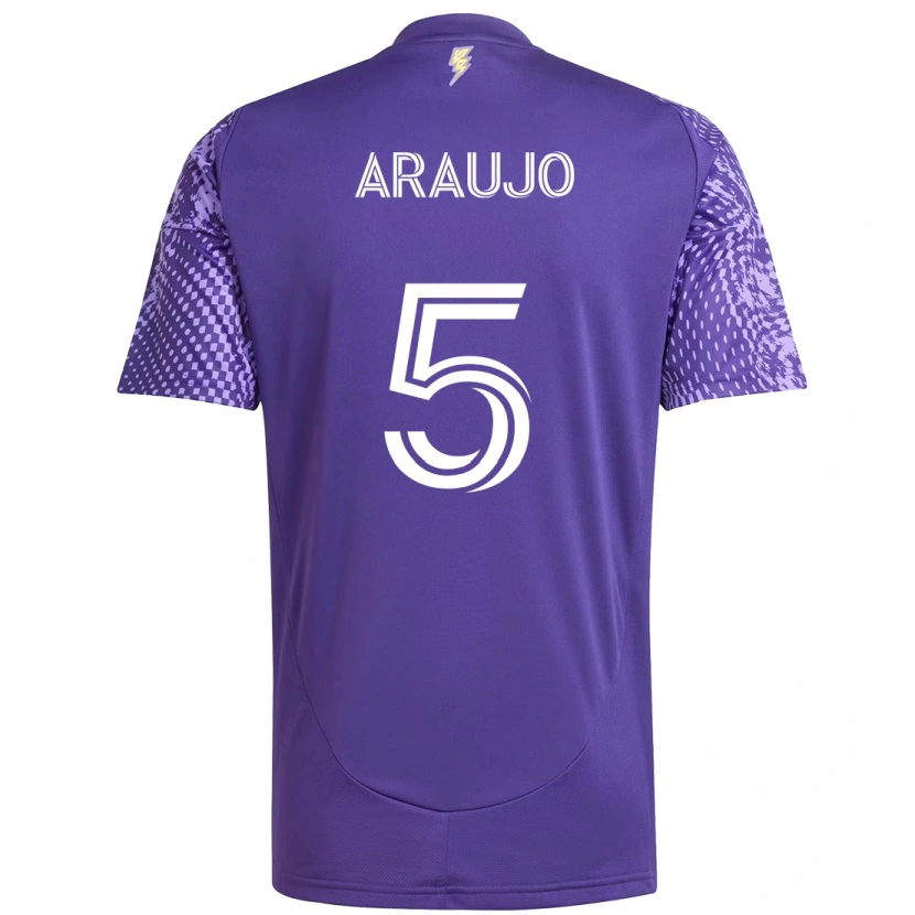 Danxen Kinder César Araújo #5 Lila Weiß Heimtrikot Trikot 2025/26 T-Shirt Österreich
