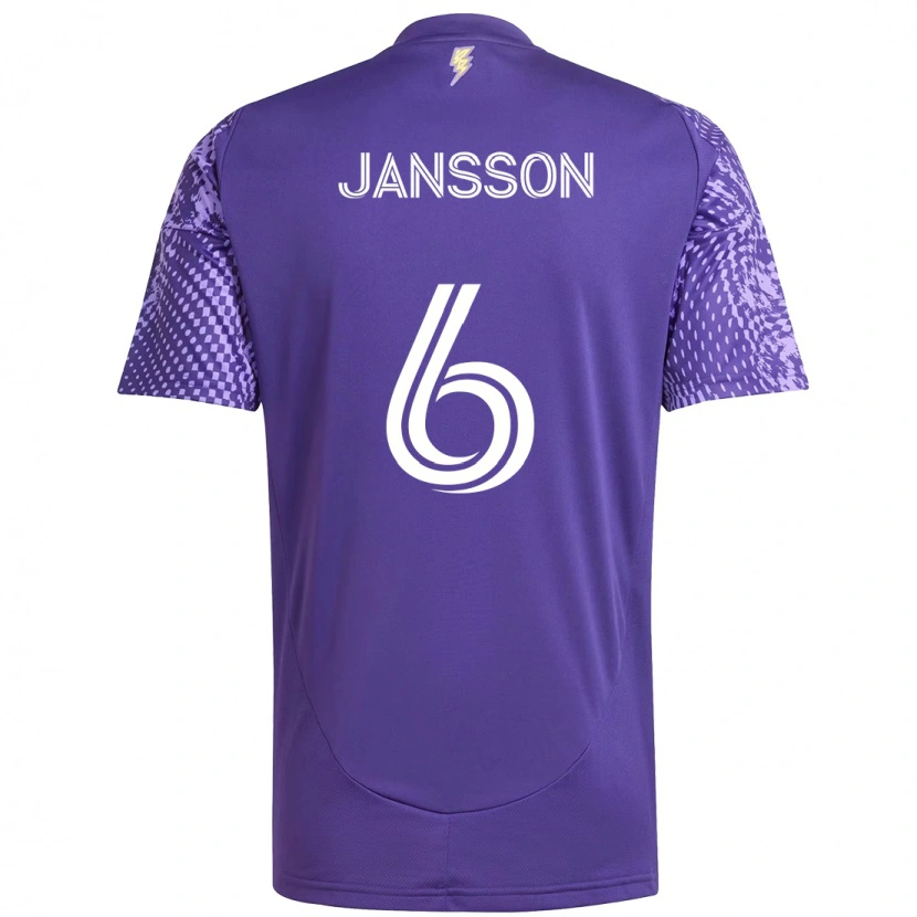 Danxen Kinder Robin Jansson #6 Lila Weiß Heimtrikot Trikot 2025/26 T-Shirt Österreich