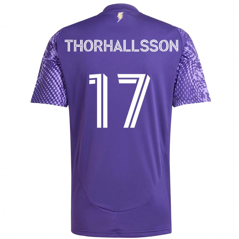 Danxen Kinder Dagur Dan Thórhallsson #17 Lila Weiß Heimtrikot Trikot 2025/26 T-Shirt Österreich
