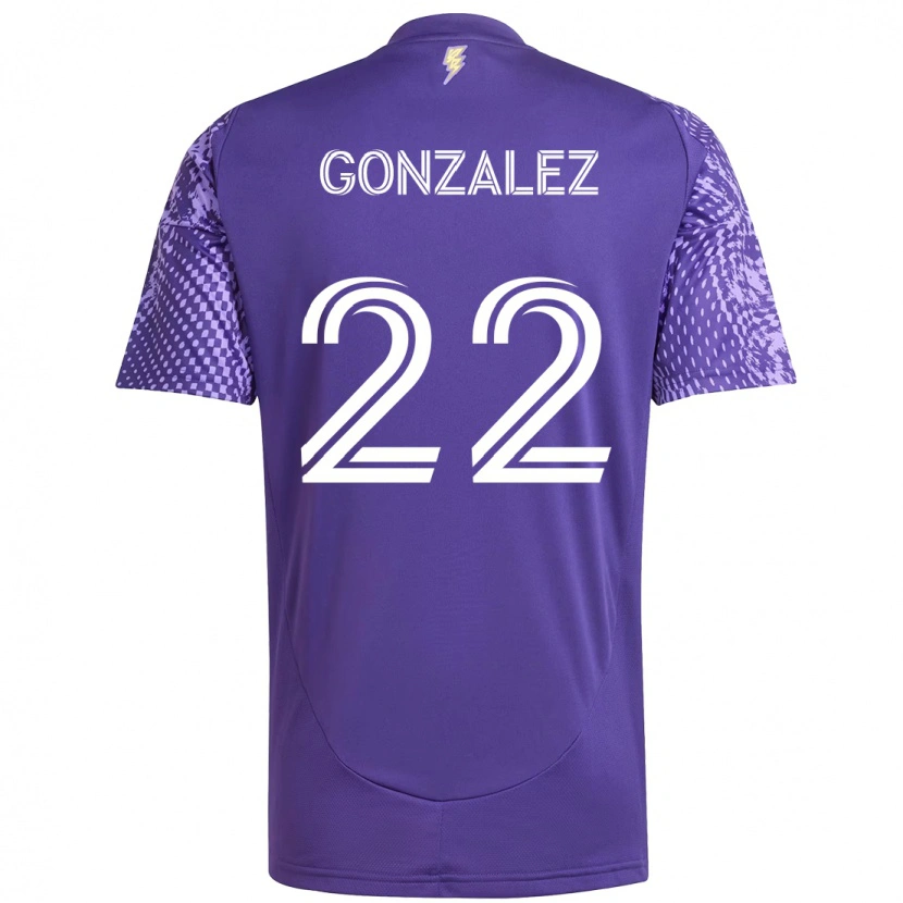 Danxen Kinder Gastón González #22 Lila Weiß Heimtrikot Trikot 2025/26 T-Shirt Österreich