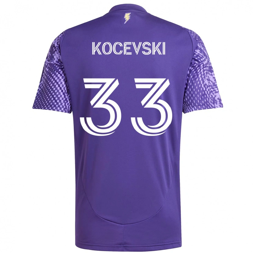 Danxen Kinder Jeorgio Kocevski #33 Lila Weiß Heimtrikot Trikot 2025/26 T-Shirt Österreich