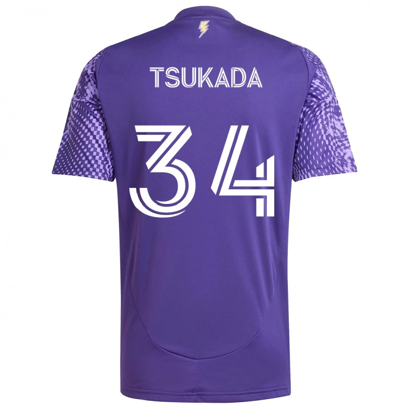 Danxen Kinder Yutaro Tsukada #34 Lila Weiß Heimtrikot Trikot 2025/26 T-Shirt Österreich
