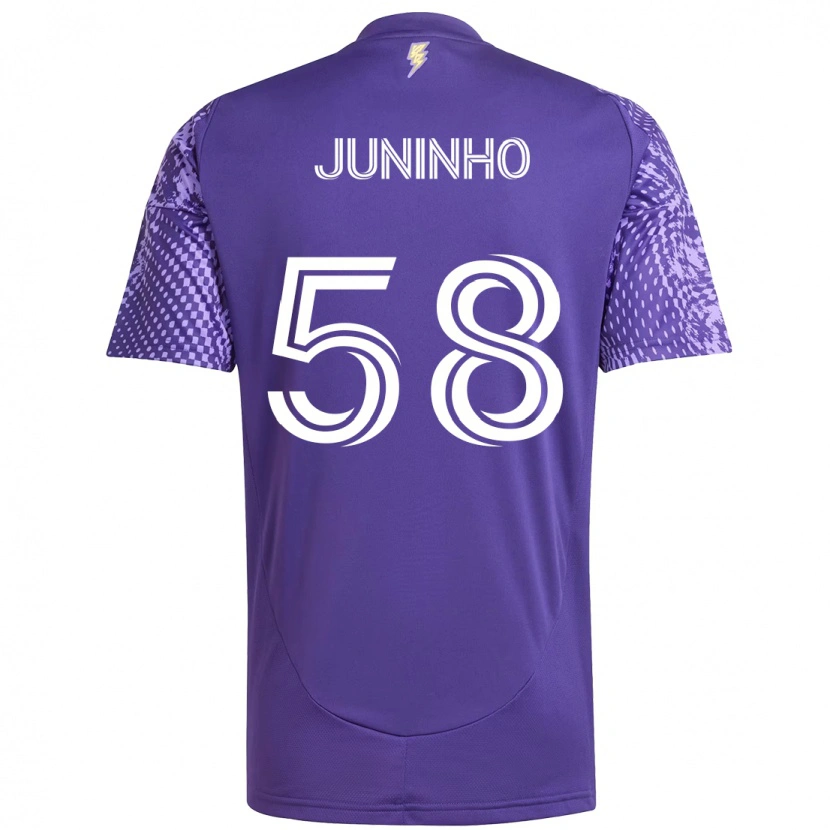 Danxen Kinder Juninho #58 Lila Weiß Heimtrikot Trikot 2025/26 T-Shirt Österreich