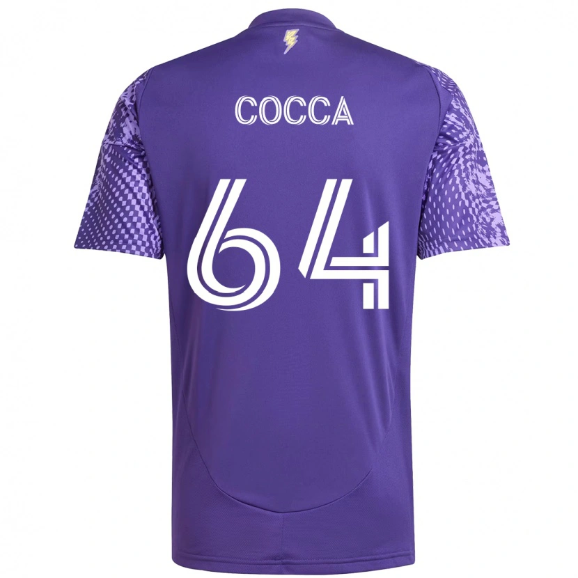 Danxen Kinder Manuel Cocca #64 Lila Weiß Heimtrikot Trikot 2025/26 T-Shirt Österreich