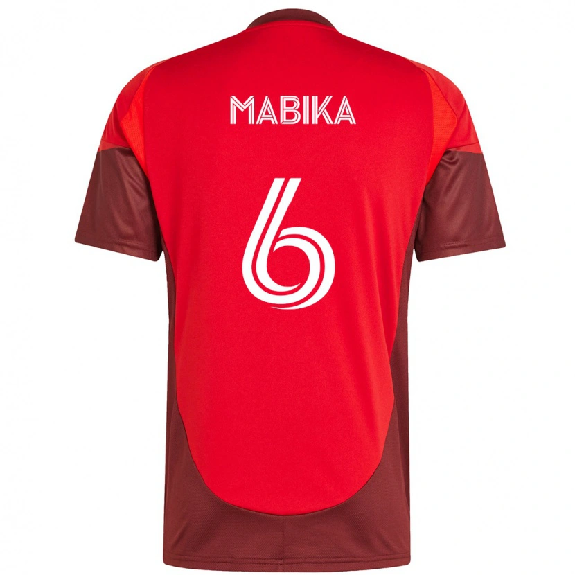 Danxen Kinder Aimé Mabika #6 Rot Weiß Heimtrikot Trikot 2025/26 T-Shirt Österreich