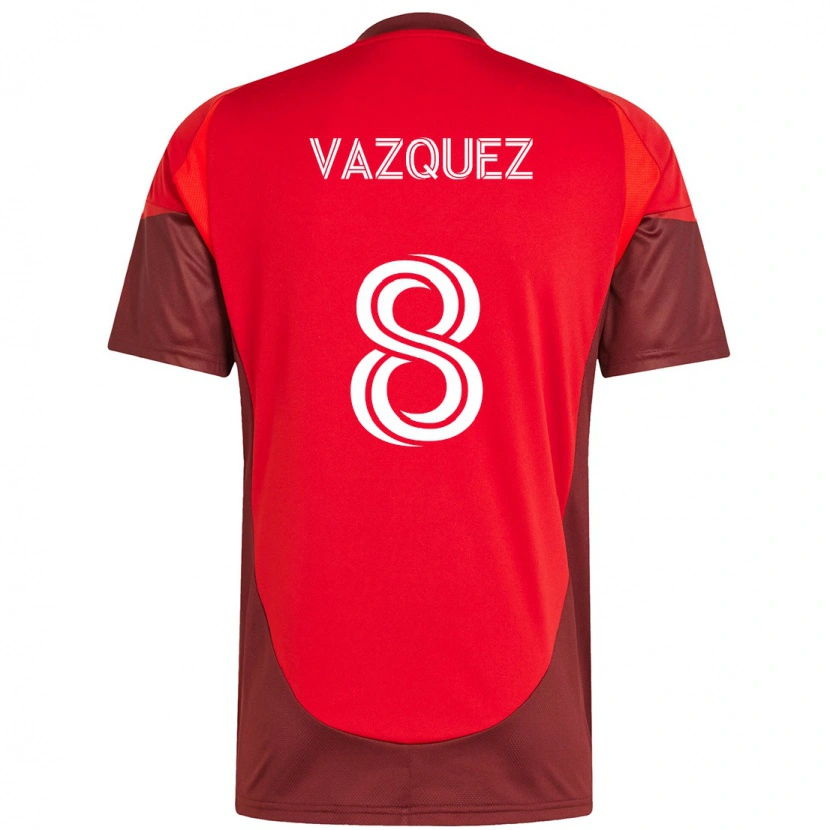 Danxen Kinder Víctor Vázquez #8 Rot Weiß Heimtrikot Trikot 2025/26 T-Shirt Österreich