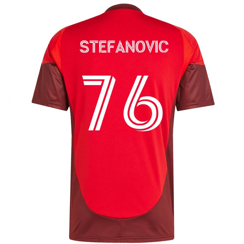 Danxen Kinder Lazar Stefanovic #76 Rot Weiß Heimtrikot Trikot 2025/26 T-Shirt Österreich