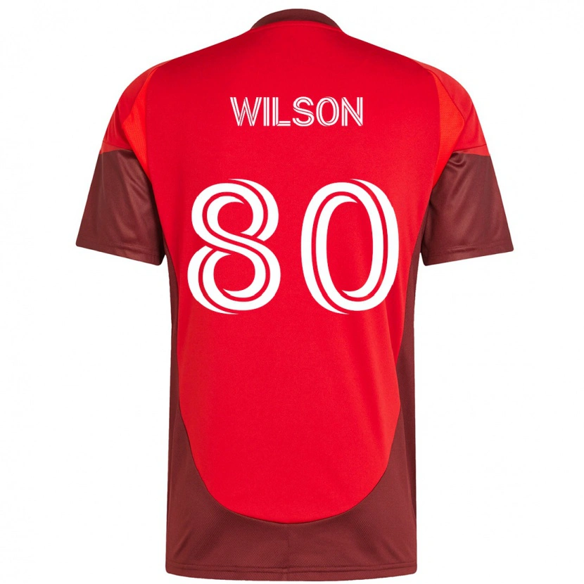 Danxen Kinder Shafique Wilson #80 Rot Weiß Heimtrikot Trikot 2025/26 T-Shirt Österreich