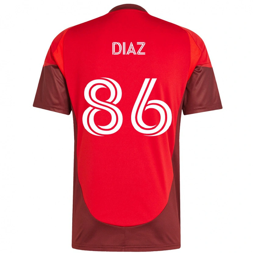 Danxen Kinder Alec Díaz #86 Rot Weiß Heimtrikot Trikot 2025/26 T-Shirt Österreich