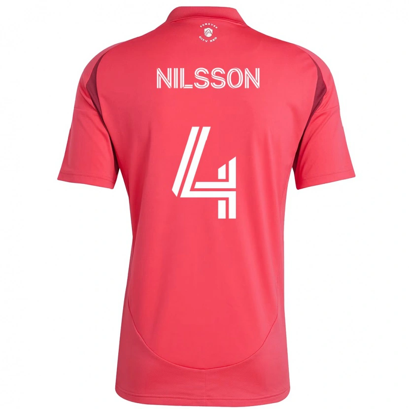 Danxen Kinder Joakim Nilsson #4 Magenta Weiß Heimtrikot Trikot 2025/26 T-Shirt Österreich