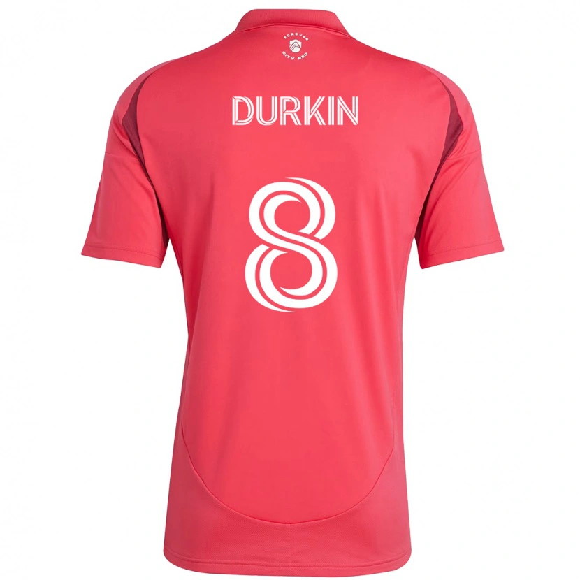 Danxen Kinder Chris Durkin #8 Magenta Weiß Heimtrikot Trikot 2025/26 T-Shirt Österreich