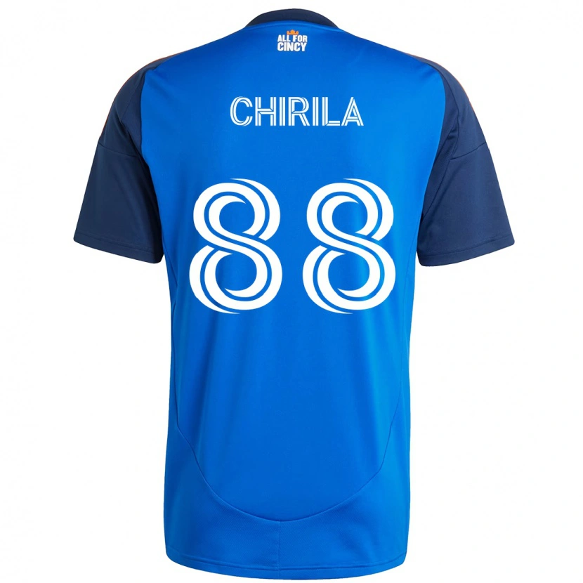 Danxen Kinder Andrei Chirilă #88 Dunkelblau Orange Heimtrikot Trikot 2025/26 T-Shirt Österreich
