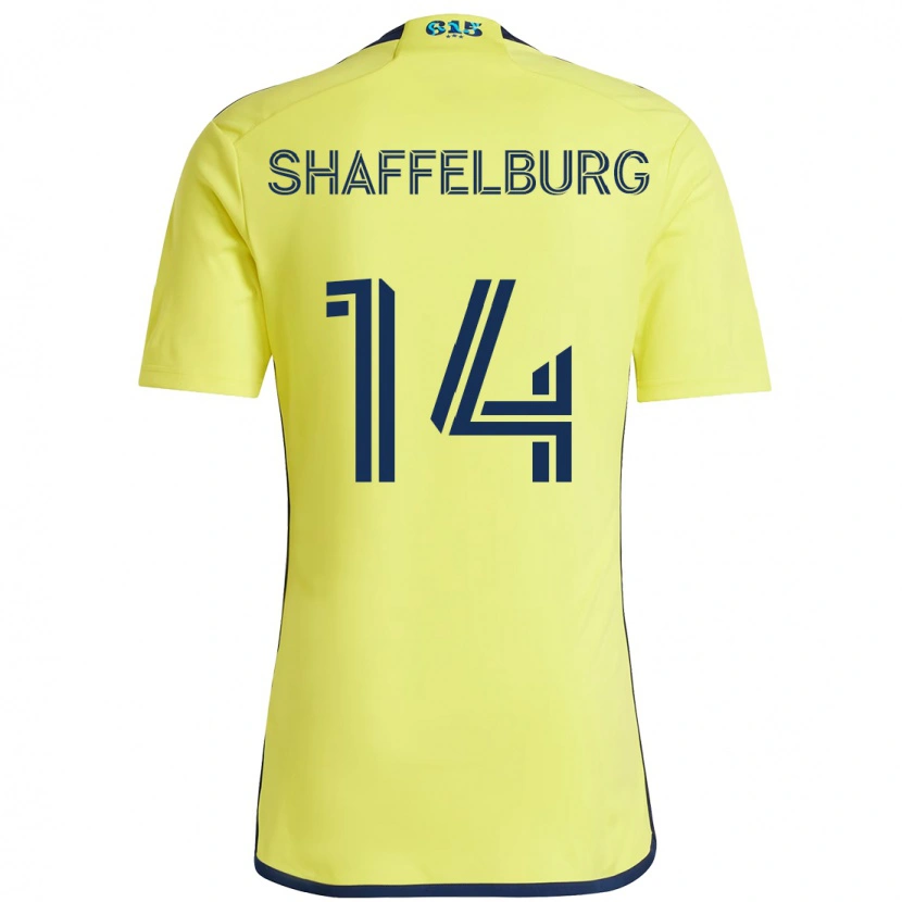 Danxen Kinder Jacob Shaffelburg #14 Gelb Marineblau Heimtrikot Trikot 2025/26 T-Shirt Österreich