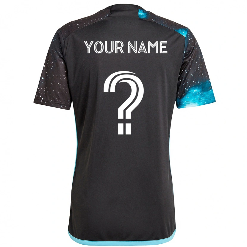 Danxen Kinder Ihren Namen #0 Schwarz Blau Heimtrikot Trikot 2025/26 T-Shirt Österreich