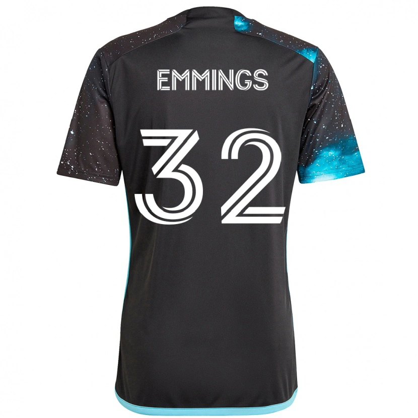 Danxen Kinder Fred Emmings #32 Schwarz Blau Heimtrikot Trikot 2025/26 T-Shirt Österreich