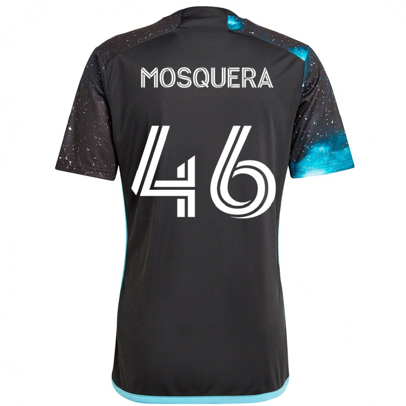 Danxen Kinder Juan Camilo Mosquera #46 Schwarz Blau Heimtrikot Trikot 2025/26 T-Shirt Österreich