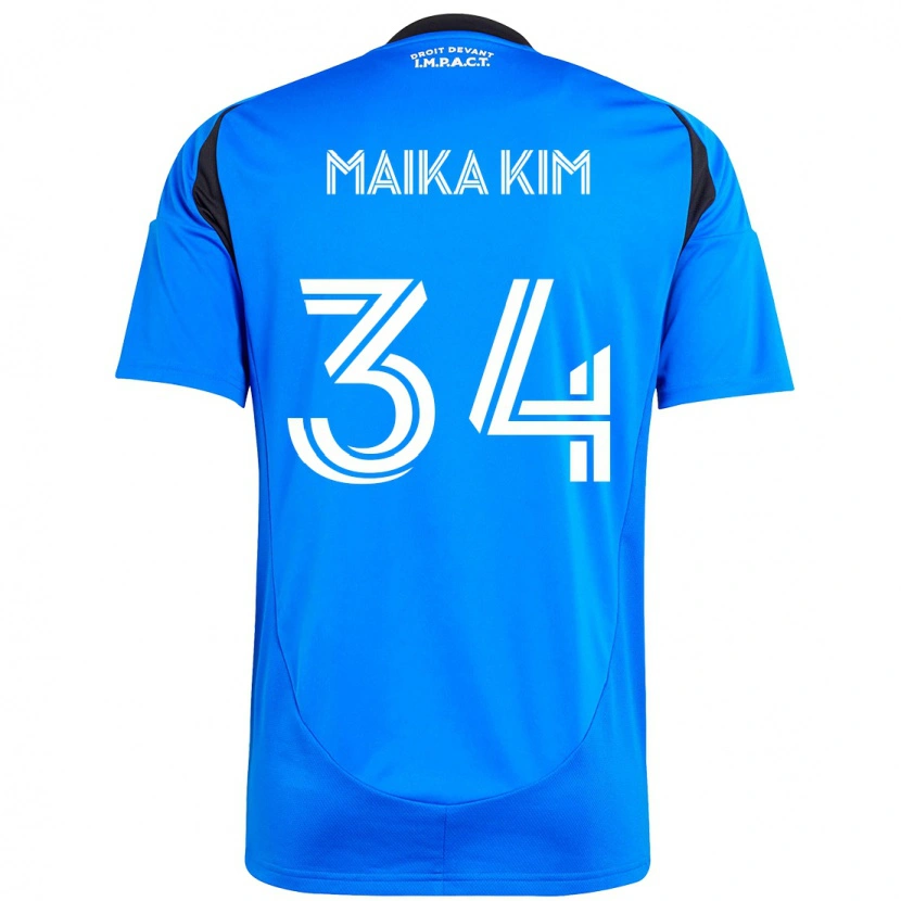 Danxen Kinder Guerrier Maika Kim #34 Dunkelblau Schwarz Heimtrikot Trikot 2025/26 T-Shirt Österreich