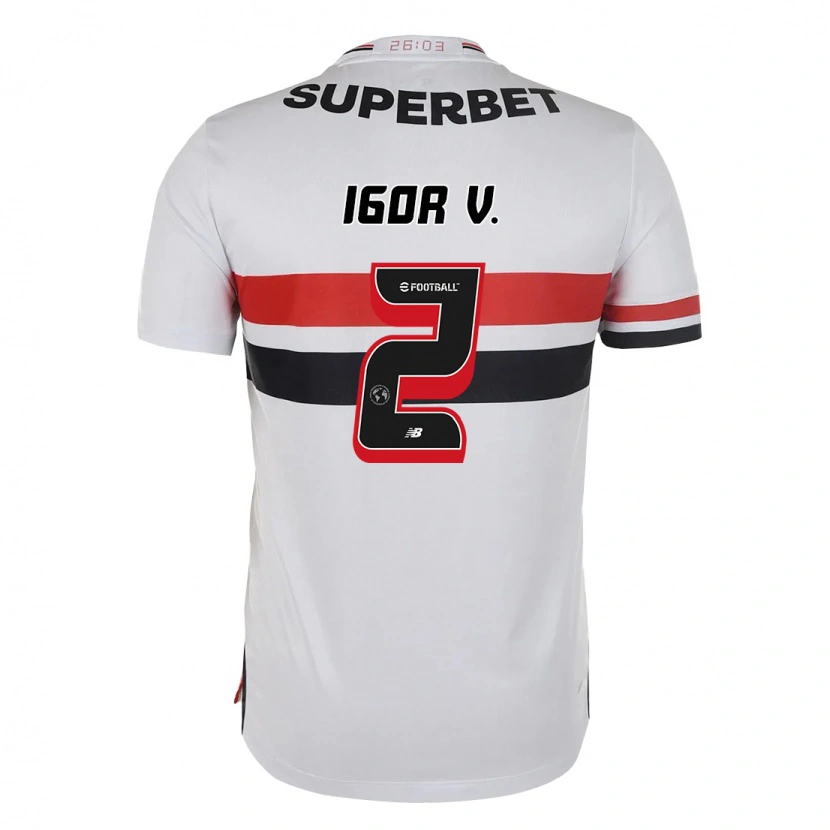 Danxen Kinder Igor Vinícius #2 Rot Schwarz Weiß Heimtrikot Trikot 2025/26 T-Shirt Österreich