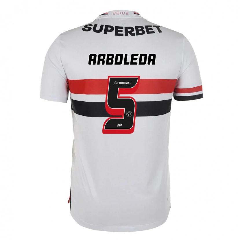 Danxen Kinder Robert Arboleda #5 Rot Schwarz Weiß Heimtrikot Trikot 2025/26 T-Shirt Österreich