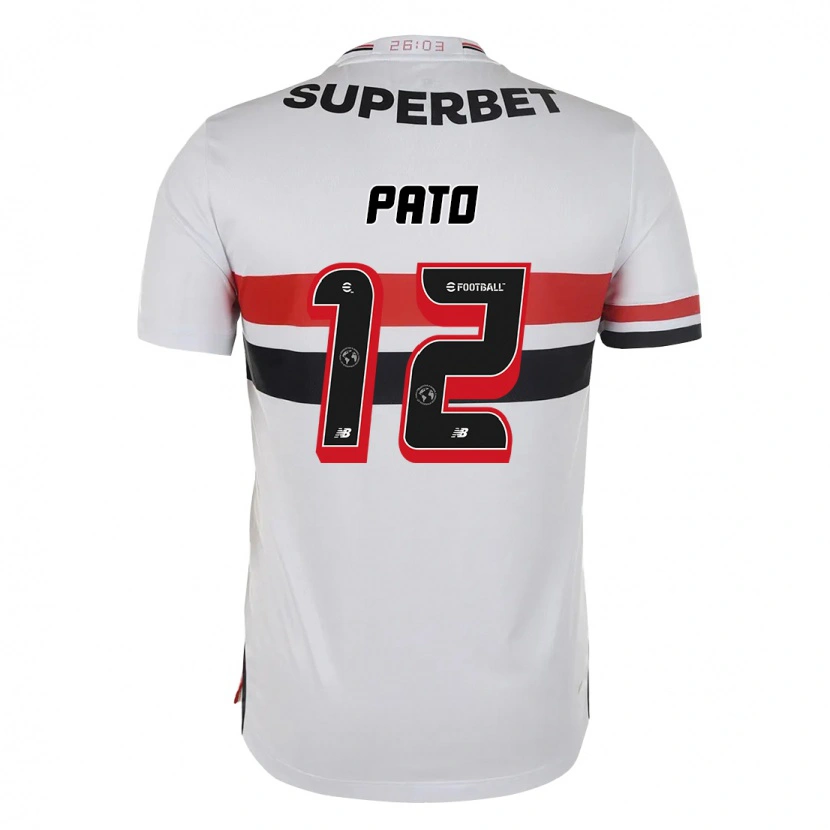 Danxen Kinder Alexandre Pato #12 Rot Schwarz Weiß Heimtrikot Trikot 2025/26 T-Shirt Österreich
